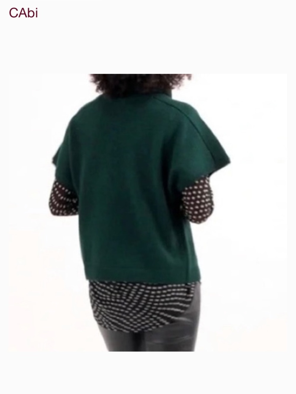CAbi Takeout Turtle-neck in Forest Green Style #4652 - Picture 3 of 3